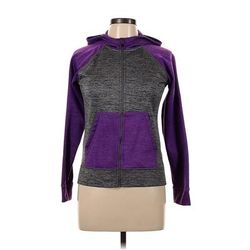 Head Zip Up Hoodie: Purple Tops - Women's Size Large