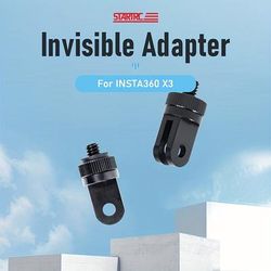 Startrc 1/4 Inch Invisible Adapter For Insta360 1 X3/x2 Aluminum Alloy Adapter With Non-slip Pad 1/4 Adapter For 11/10/9