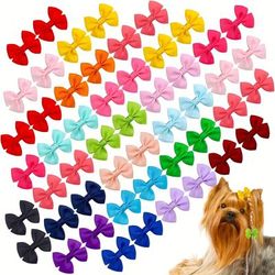 10-pack Of Stylish Bow Hair Clips: Perfect For Grooming Your Dog's Hair!