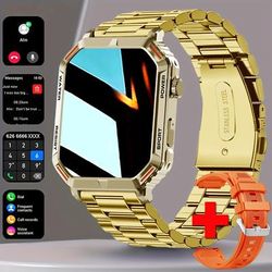 1pc 1.96inch Sports Smartwatch, Wireless Calling Full Touch Large Screen Smart Watch With 100+sports Modes For Android &