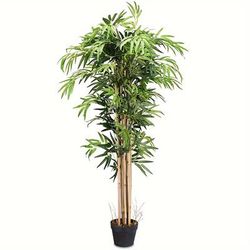 1pc Artificial Bamboo Tree Green Faux Plant For Home Decor Summer Decor