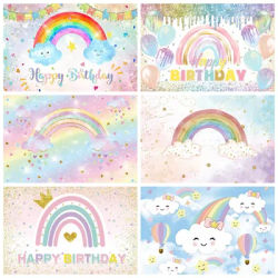 Cloud Rainbow fondale Gold Glitter Star Sky Rainbow Baby Shower festa di compleanno fotografia