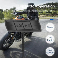 Helmet Earphone Wireless Music Speaker IPX7 Waterproof Bluetooth-compatible 5.0 Rechargeable Helmet Intercom Motorcycle Headset