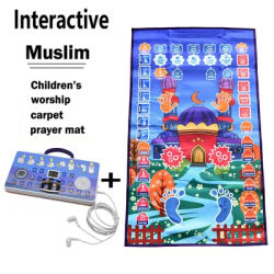 Tappeto da preghiera interattivo islamico tappeto musulmano per bambini culto Salat Musallah