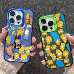 Funny Cartoon Simpsons custodia per telefono per Apple iPhone 15 14 13 12 11 Pro MAX XR Cover