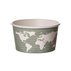 Eco Products EP-BSC12-WA 12 oz World Art Food Container - Paper, Green, Renewable & Compostable