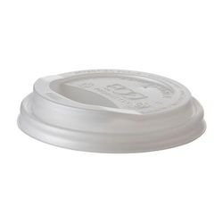 Eco Products EP-ECOLID-W GreenStripe EcoLid Dome Lid for 10 to 20 oz Hot Cups - PLA, White