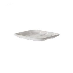 Eco Products EP-MP1SNFA Vanguard Meat & Produce Tray - 5 1/2" x 5 1/2", Molded Fiber, White