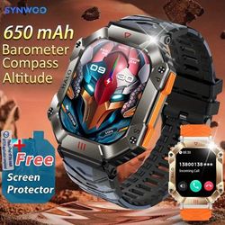 Camouflage Smartwatch With Altimeter, Barometer, Compass, Wireless Call, And Full Touch Screen - Perfect Gift For Active Men And Women