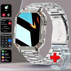 1pc 1.96inch Sports Smartwatch, Wireless Calling Full Touch Large Screen Smart Watch With 100+sports Modes For Android &