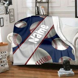 Name Customized Baseball Blanket Do Company Gift Soft Nap Blanket 4 Seasons Office Chair Blanket