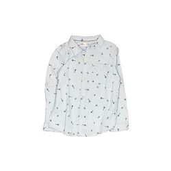 Zara Kids Long Sleeve Button Down Shirt: Blue Stars Tops - Size 3