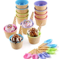 1 set-Set di cucchiai per ciotola per gelato tazza per Yogurt ciotola per gelato per bambini