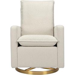Babyletto Cali Pillowback Swivel Glider - Ivory Boucle w/ Gold Base