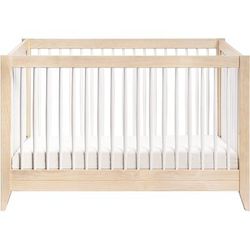 Babyletto Sprout 4-in-1 Convertible Crib w/Toddler Bed Conversion Kit - Washed Natural / White