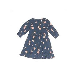 Tea Dress - Popover: Blue Floral Motif Skirts & Dresses - Kids Girl's Size 5