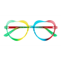 Unisex s heart Rainbow Plastic Prescription eyeglasses - Eyebuydirect s Rainbow Heart