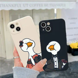 Cartoon Duck coppia custodia per telefono accoppiata IPhone 14 13 12 11 Pro Max Mini X XR XS MAX 7 8