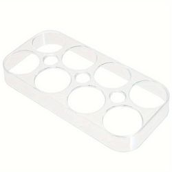 TEMU 1/2pcs Transparent Egg Container Refrigerator Egg Holder Tray, 8 Egg Containers