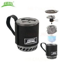 BRS 61 Outdoor Integrated Camping Stove Ultralight Portable Burner Collecting Heat Pot System 0.5L Capacity Quick Beaker