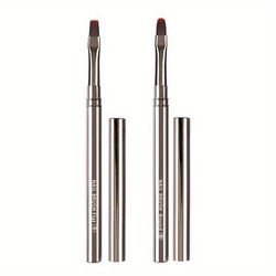 TEMU Professional Nail Art Brushes Drawing Painting Flat Head Round Head Brushes For Manicure Tools Gradient Shadow Acrylic Pens