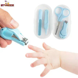 4pcs/set Baby Nail Clipper Set Children Kids Nail Cutter Scissors Files Small Nail Trimmer Baby Nails Care Tools Baby Care Items