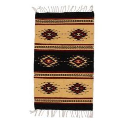 Zapotec wool rug, 'Sixth Sun' (2x3.5) - Unique Geometric Wool Rug