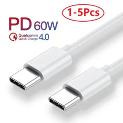 Cavo da USB C a USB C PD da 1-5 pezzi per Pro Max iPad 10 MacBook Huawei Xiaomi tipo C a tipo C cavo