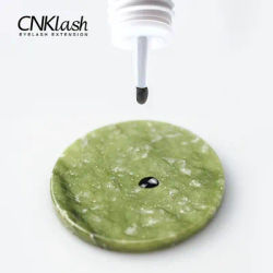 CNK Lashes Tool Eyelash Extension Glue Holder Jade Stone Eyelash Hand Made Natural Synthetic Hair Beauty Care Makeup Tools Green