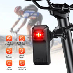 Camaroca W100 Bicycle Rearview Radar Cycling Radar Tail Light Brake Sensing Lamp Saddle Seatpost Ebike Waterproof Bike Taillight