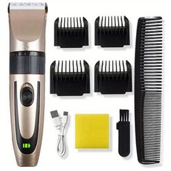 Electric Hair Clippers For Men Professional Hair Shaver Usb Rechargeable Cordless Hair Clippers Rechargeable Led Display Trimmer For Men Gift