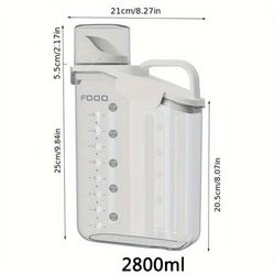 TEMU 1pc Pet Sealed Food Storage Bucket With Scale, Moisture Proof Pet Food Storage Container With Measuring Cup And , Easy Feeding Container For Dry Food
