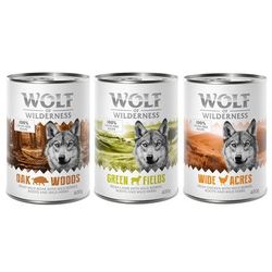 24x400g Mixed Pack 2 Adult Single Protein Wolf of Wilderness Wet Dog Food
