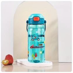 TEMU 1pc Cute Cartoon Portable Water Bottle With Straw, For Outdoor Travel And Fitness