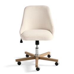 Vera Desk Chair - Fabric, Driftwood Performance Linen/Driftwood - Grandin Road