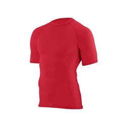 Augusta Sportswear AG2600 Athletic Adult Hyperform Compression Short-Sleeve Shirt in Red size Medium | Spandex 2600