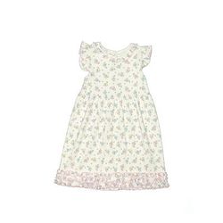 Magnolia Baby Dress: Ivory Floral Motif Skirts & Dresses - Kids Girl's Size 6