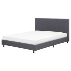 Letto Tessuto 160 x 200 cm Grigio