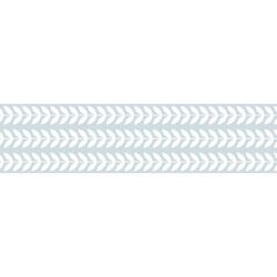 Tappeto in vinile foglie vintage azzurro polvere 48x198 cm