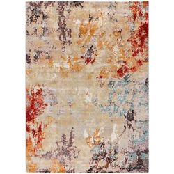 Tappeto astratto beige/multicolore 133x190 cm