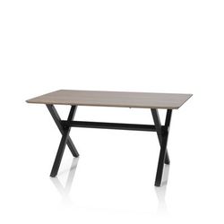 Tavolo in metallo e mdf rovere cenere