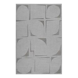 Tappeto corto con disegno in rilievo e grigio 200x291