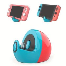 TEMU Tiny Charging Stand Compatible With Switch/switch Lite/switch Oled, Cute Switch Dock Station Usb-c Port, Portable Charger Stand For Switch Games, No Projection