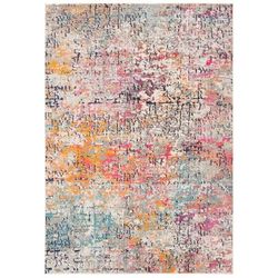 Tappeto Grigio/Rosa/Multicolore 183 X 274 cm