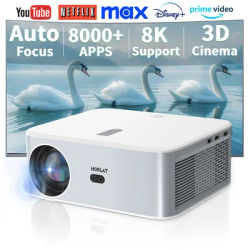 HORLAT 4K Projector 1500Ansi Lumens Android 12 LED Beamer Full HD 1080P Video Home Theater Keystone 5G WiFi Portable Proyector