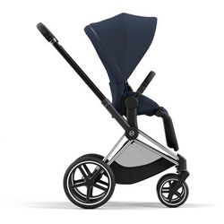 Cybex Priam 4 Stroller (One Box) - Chrome / Black / Nautical Blue