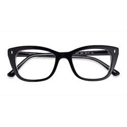 Unisex s horn Black Clear Acetate Prescription eyeglasses - Eyebuydirect s Ray-Ban RB5433