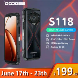 [World Premiere] DOOGEE S118 Rugged Smartphone 20GB(8GB+12GB Extended) 512GB 6.58" FHD+ Screen 50MP Camera Android 14 Cellphone