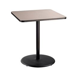 National Public Seating CT33636RBPBTMGY 36" Square Bar Height Table - Grey Nebula Laminate Top, Steel Base, Gray