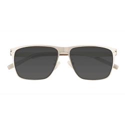 Male s square Matte Silver Metal Prescription sunglasses - Eyebuydirect s Geoff